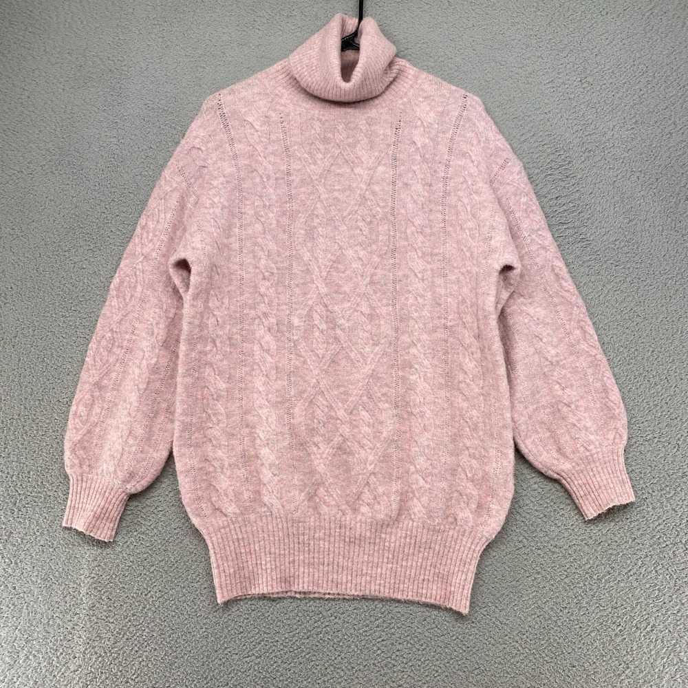 Wilfred‎ Aritzia Sweater Womens S Turtleneck Cable Knit Oversized Tunic Alpaca